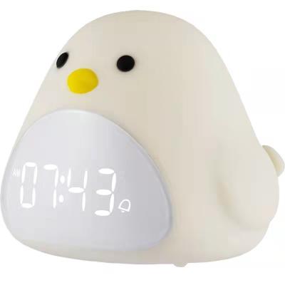 China Modern Smart New LED Bedside Alarm Clock Night Light Cartoon Electronic Clock Gift Light for sale