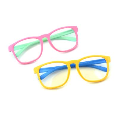 China For 2021 blue lightweight silicon ac glasses kids sets custom logo silicon reading glass DAISYER drop shipping anti tr90 uv400 for sale