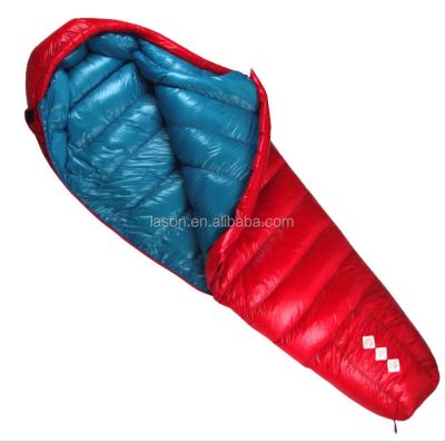 China Good Quality Ultralight Mummy Goose Down Mummy Sleeping Bag For Cold Winter Weather for sale