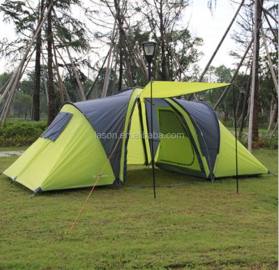 China Double Layers Outdoor Waterproof Outdoor Leisure Man 4 -6 Large Size Camping Family Tent for sale