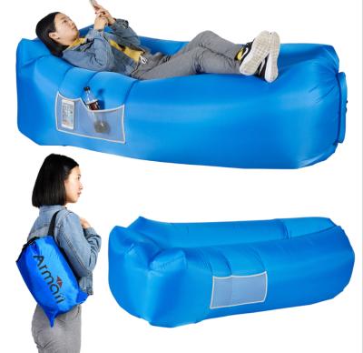 China Outdoor Leisure Air Filling And 260*70cm Size Inflatable Air Sofa Bed for sale