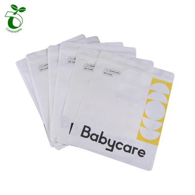 China Biodegradable Hot Sale Garment Kraft Paper Packaging Compostable Waterproof Zipper Bags for sale