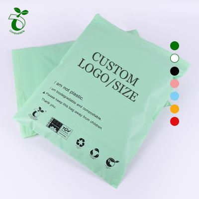 China BIODEGRADABLE hot sale custom size color cornstarch plastic clothing packaging ziplock bag for sale