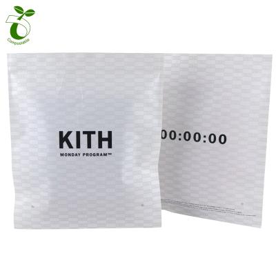 China Biodegradable Custom Logo Printed Eco Friendly Biodegradable Garment Packaging Pouch Heat Seal Biodegradable Kraft Paper Bag for sale