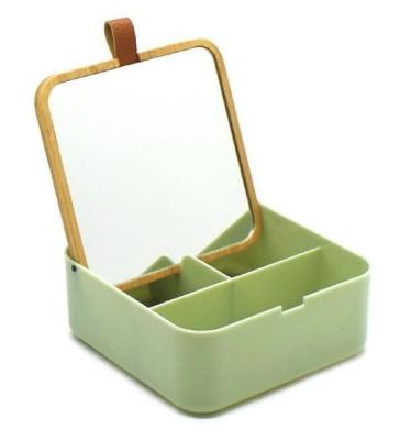 China GREENSIDE stocked PS+bamboo jewelry box with mirror for sale