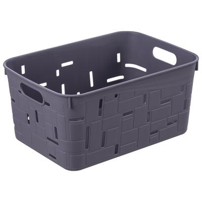 China Eco-friendly Durable Home Stocked Extra Large GREENSIDE Handle PP Plastic Storage Basket for sale