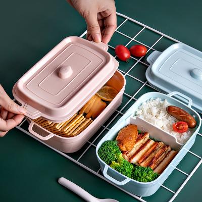 China Plastic Lunch Box Bento Box Salad Food Picnic Container Wholesale Viable for sale