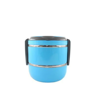 China Freshness Preservation Different Color SS Thermal Insulated Two Layers Tiffin Box Lunch Boxes for sale