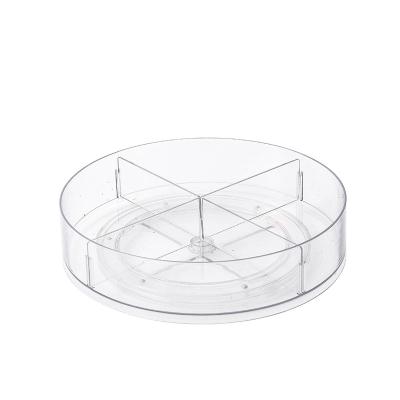 China GREENSIDE 360 Degree Stocked Rotating Divided Acrylic Lazy Turntable Susan Organizer PET Kitchen Organizer for sale