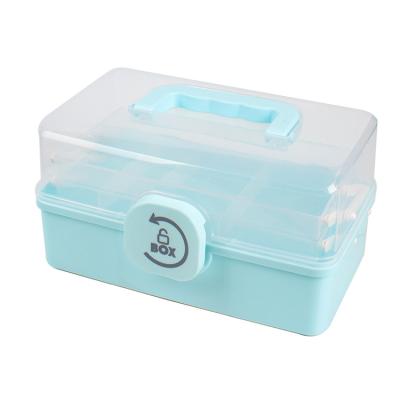 China Modern Home Emergency First Aid Kit Plastic Medical Box With Lid And Handle for sale