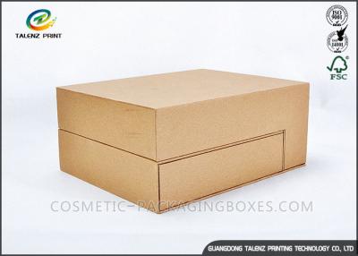 China Natural Color Kraft Packaging Boxes OEM Accepted For Gifts / Clothes Packaging for sale