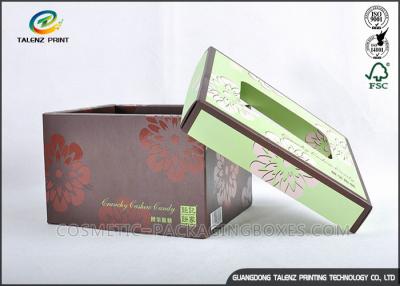 China Brown Foldable Cardboard Gift Boxes With Lids Matt Varnish Surface Finishing for sale