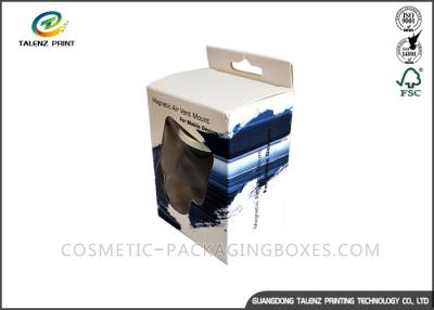 China Black / Blue Electronics Packaging Boxes Glossy Finishing With PVC Window for sale