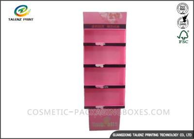 China Cosmetic POP Cardboard Display Stands Floorstanding For Skincare Products for sale