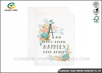 China Customized Design Paper Greeting Cards Film Lamination Coating Wedding Party Card for sale