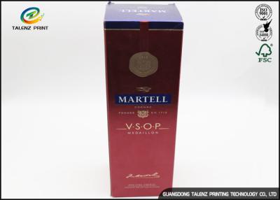 China Luxury Red Cardboard Wine Bottle Gift Packaging Box / Custom Paper Boxes for sale