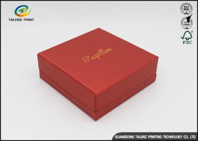 China Environmental Red Printing Cardboard Gift Boxes With Hot Stamping Surface Dispoal for sale