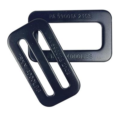 China For Harness /Bags/Luggages 18KN 45mm Metal Glide Buckle Slide Adjustment Steel Tri Buckle For Seat Belt/Webbing/Security Harness for sale