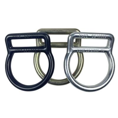 China Connector Manufacturer Custom Wholesale Aluminum 22kn Safe Split Steel Small Metal Snap D Ring for sale