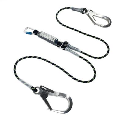 China Newest Large Fall Protection Anti-fall Safety Rope Hook Safety Sale Single Lanyard for sale