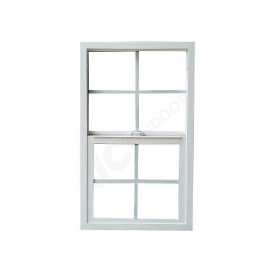 China Sliding America standard upvc vertical sliding sash window with grill for sale