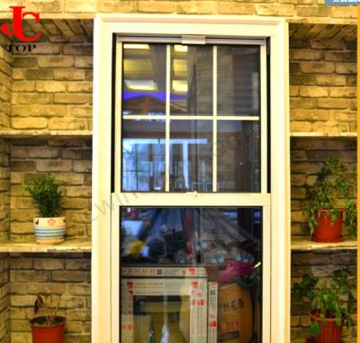 China Sliding hurricane impact pvc / upvc vinyl plastic decorative small size single hung window for sale