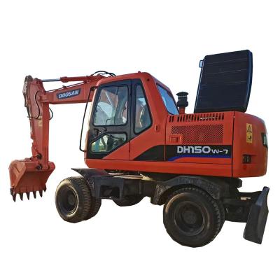 China Building\Agriculture\Construction Used Wheel Digger Excavator DOOSAN150W DH150W DH150W-7/DOOSAN DH150 150W-7 DOOSAN150 Used Engine From KOREA for sale