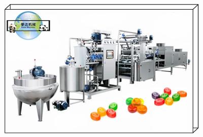 China Linha de produção de doces duros de sabor de frutas Linha de processamento de doces duros Equipamento Linhas de máquinas de fabricação de doces duros à venda