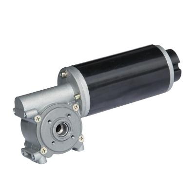 China 63JW-63ZY127 Totally Enclosed Customized Hollow Shaft Permanent Magnet Sliding Gate DC Worm Gear Motor for sale