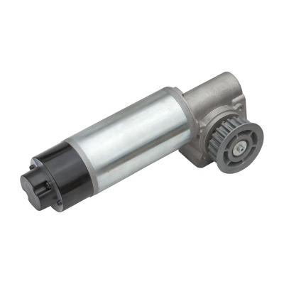 China 63JW/63ZY Totally Enclosed Sliding Gate DC Worm Gear Motor with Encoder and Drive Pulley for sale