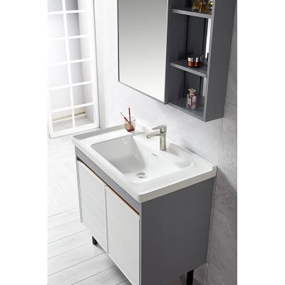 China Kaved Environmental Friendly 2021 Floor Mounted Aluminum Mirror Vanity Bathroom Cabinets for sale