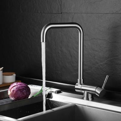 China Kaved Metered Faucets Lower Sink Stainless Steel Kitchen Faucet Design for sale