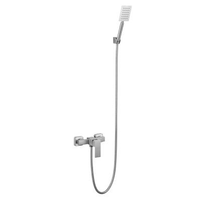 China Without Shower Bathroom Stainless Steel Sliding Bar KAVED Square Tub Shower Mixer Single and Base Set for sale