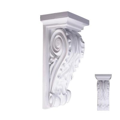 China Unlimited Design Waterproof Artistic Bracket Cornices Decorative Wall Decoration PU Carved Brace Brace For Home for sale