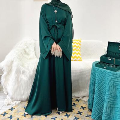 China Wholesale Breathable Breathable 13 Colors Plus Size High Quality Loose Abaya Solid Color Long Muslim Dress for sale