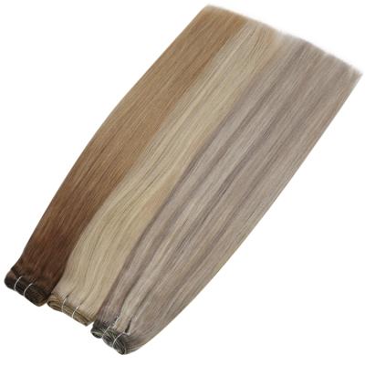 China Wholesale High Quality Color Silky Straight Balayage Full Shine Remy Hair Bundles Wave Hair Extensions Weft Hair for sale