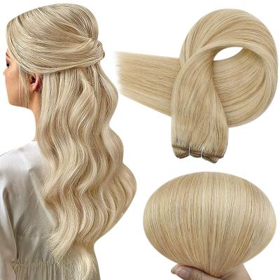 China Full Bundle Honey Blonde Highlight Double Weft Silky Straight Wave Shine Hair Sew In Hair Weft Extension for sale