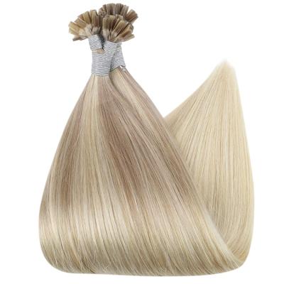 China Straight Extensions #18/22/60 Balayage Remy Human Hair Blonde Full Wave Tip Hair Extensions Silky Straight U Shine Factory for sale