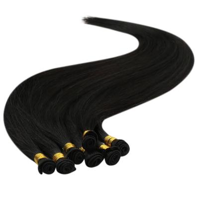 China Full Shine Half Head Silky Straight Wave 6 Bundles Solid Color Virgin Hair Hand Tied Weft Extensions for sale