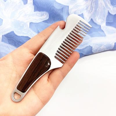 China Travel & Home Hot Selling Zinc Alloy Personal Brush Lid Opener Multifunctional Person Hairdressing Comb Comb For Traveling for sale