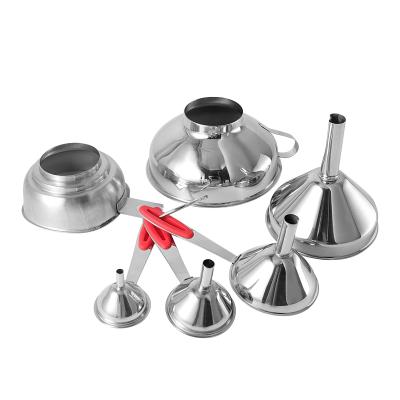 China Viable Professional Food Grade Frying Oil Filler Accessories Kitchen 201 Stainless Steel Food Funnel for sale