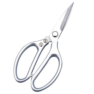 China 2.9 Inch Manual Kitchen Food Vegetable Cutter Silver Multifunctional Desktop Daily Use Shears Aluminum Alloy Handle Scissors for sale