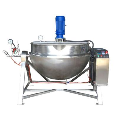 China Factory Chili Vegetable Processing Sauce 100 Liter Blender Pressure Cooking Steamer Coated Steamer Double Coated Kettle for sale