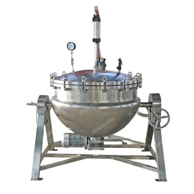 China High Pressure Electric Vegetable Processing Plant Bone Soup Vacuum Cooking Pot Lined Kettle for sale