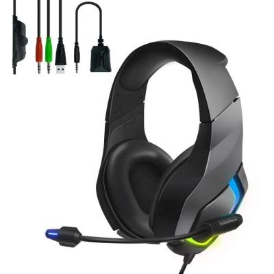 China LED Light Gaming Headset with Microphone for PS5 PS4 Xbox, LED Cable Headset for PC Computer Games for sale