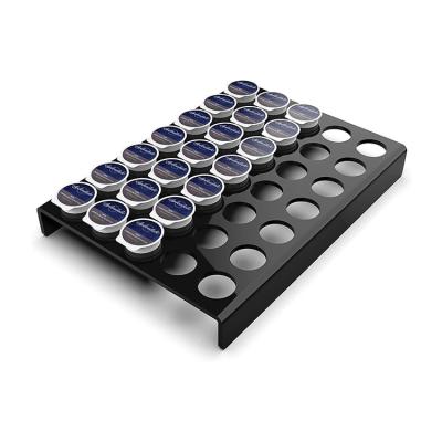 China Sustainable Acrylic Coffee Capsule Storage Organizer 24-35 Pcs Nespresso K Cup Coffee Pod Holder for sale