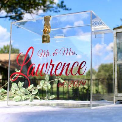 China 2018 Donation Customized Personalized Acrylic Urn Donation Box With Lock for sale