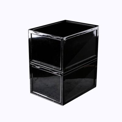 China Viable New Design Fresh Clear Acrylic Drop Front Shoe Box for sale