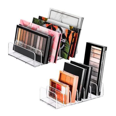 China Customized Viable Acrylic Organizador de Maquillaje Clear Makeup Palette Organizer For Eyeshadow Palettes for sale