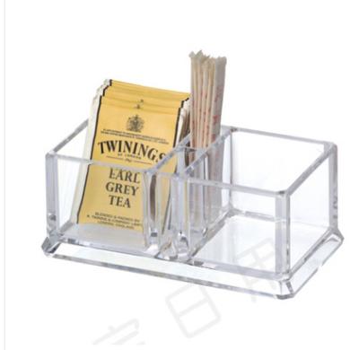 China Chinese Clear Acrylic Steamable Tea Bag Storage Table Lobby Hotel Green Tea Bag Transparent Dining Organizer for sale